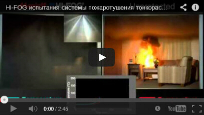 Испытания системы пожаротушения HI-FOG ®